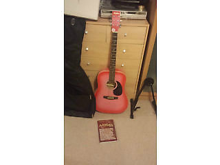for sale Riketer pink guitar  - London Musical Instruments