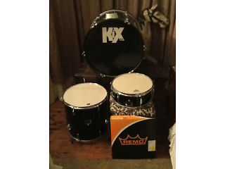 3 Drums KIX UK, Bass, Floor Tom, Snare + REMO  - London Musical Instruments