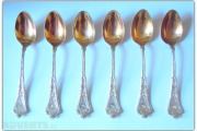Set of 6 Tiffany & Co Sterling silver Spoons, Pat 1872, Persian design  - Dublin Home Appliances