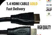 HDMI 1.4v cable GOLD plated, 3D Ethernet BRAND NEW and packed!!!  - Dublin Electronics