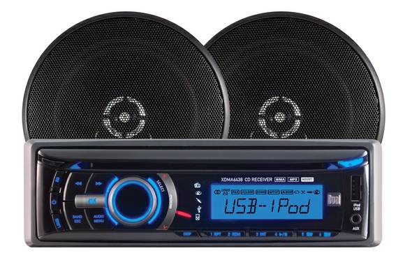 Radio and Speakers Combo Dual Cd, USB, Aux - New York Electronics