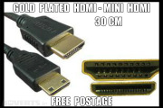 Gold Plated Mini HDMI to HDMI 1080p Male to Male Cable Converter V1.3 Edition  - Dublin Electronics