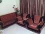 3+1+1 orange black combination soft sponge sofa set - Pune Furniture