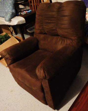 Ashley Furnishings Recliner Rocker Chair Chocolate Brown  - Chicago Furniture