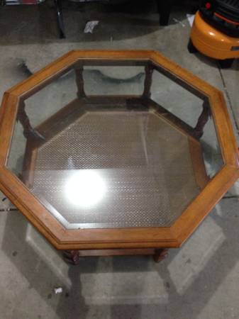 Glass Coffee Table-Vintage-price drop  - Chicago Furniture