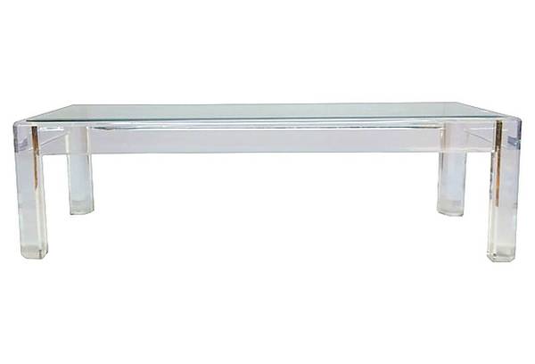 Lucite Coffee Table  - Chicago Furniture