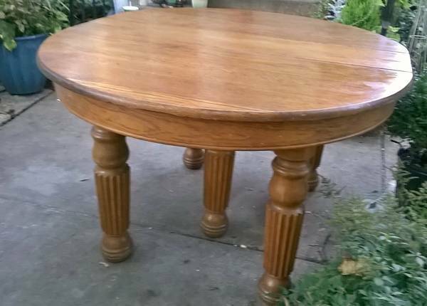 antique mission oak dining table .round / oblong - Chicago Furniture