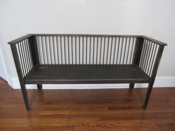 Handmade Primitive Style Wood Bench  - Chicago Furniture