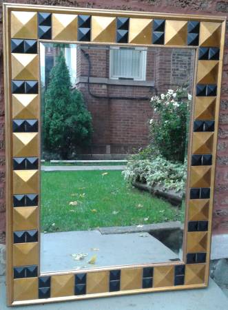 New - nice quality beveled mirror - can hang either way  - Chicago Furniture