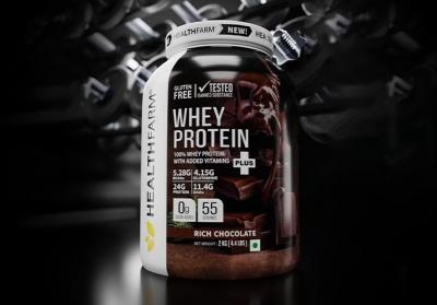 Buy Healthfarm Whey Protein Plus 2Kg Pack @Best Protein Price - Rich Chocolate - Delhi Health, Personal Trainer