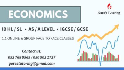 Private tutor IB Economics HL SL Dubai - Abu Dhabi Events, Classes