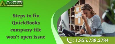 A must follow guide to resolve QuickBooks company file won't open - Dallas Other