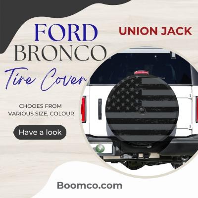 Buy Premium Ford Bronco Spare Tire Cover - American Flag Design - Colorado Spr Other