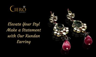 Buy Exquisite Kundan Earrings for a Touch of Elegance- Ciero Jewels - Jaipur Jewellery