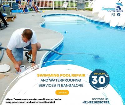 Expert Swimming Pool Repair and Waterproofing Services in Bangalore - Sanjana Enterprises - Bangalore Construction, labour