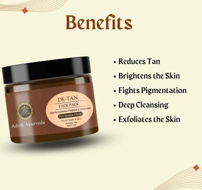 Reveal Glowing Skin with Advik Ayurveda De-Tan Face Pack | Tan Removal for a Radiant Complexion!
