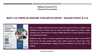Best CA Firms in Indore For Articleship - Milind Nyati & Co - Indore Professional Services