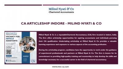 CA Articleship Indore - Milind Nyati & Co - Indore Professional Services