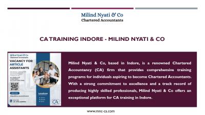 CA Training Indore - Milind Nyati & Co - Indore Professional Services