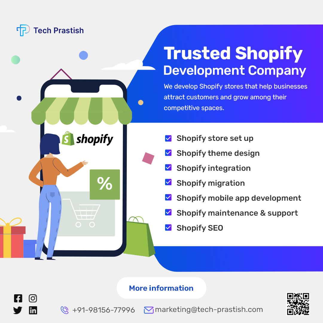 Shopify develpment company |Tech Prastish - Chandigarh Other