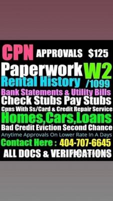 404-707-6645 $125 CPN NUMBER TRADELINES APARTMENT APPROVAL PACKAGE GET APPROVED - Los Angeles Other