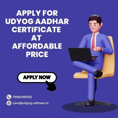 Apply for udyog aadhar certificate at affordable price - Chandigarh Other