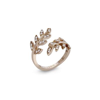 Buy Simon G 18K Rose Gold Diamond Leaf Right Hand Ring - Other Jewellery