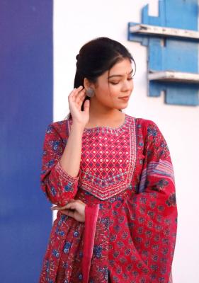 Buy Cotton Anarkali Suits Online - Jaipur Clothing