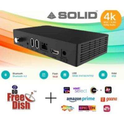 SOLID AHDS2-1080 Freedish Suitable FTA Hybrid Android 10 Smart TV Box - Delhi Electronics