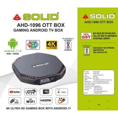 SOLID AHD-1096 8GB/128GB Android 11 TV Box with RGB - Delhi Electronics