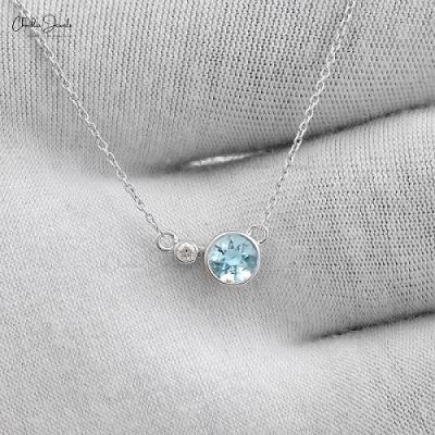 Aquamarine Gemstone Necklaces | Chordiajewels.com - New York Jewellery