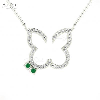 Shop Fine Emerald Necklace Gold  - New York Jewellery