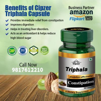 Triphala capsule is a powerful detoxifier that helps to flush out toxins from the stomach.