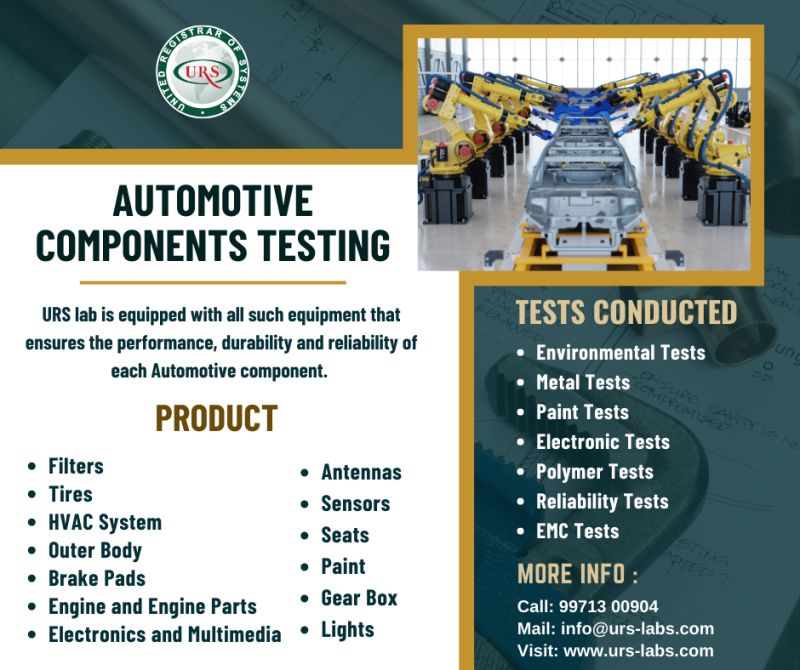 Automotive Components Testing Labs in Chennai - Chennai Other