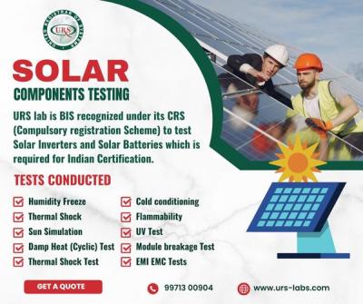 Solar Components Testing Laboratory in Chennai - Delhi Other