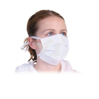Face Mask with Tie-On Straps, Cleanroom Face Masks