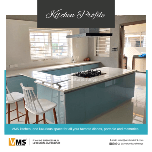 Kitchen Profile Shutter Glass Design | VMS Trade Link - Ahmedabad Furniture