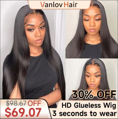 Wear and Go Glueless Wigs Glueless High Densety HD Glueless Lace Wig Straight Wigs Human Hair - New Orleans Other