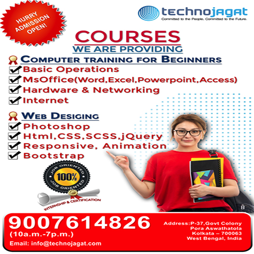 Technojagat's Web Designing course in Kolkata, 9007614826 - Kolkata Tutoring, Lessons
