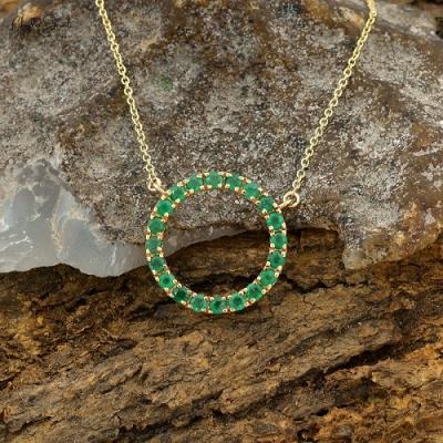 Emerald Necklace Gold | chordiajewels.com - New York Jewellery