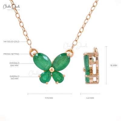 Natural Emerald Green Necklace perfect for a wedding gift - New York Jewellery