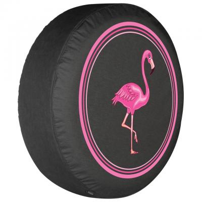 Pink Flamingo Printed Soft Spare Tire Cover | Boomerang
