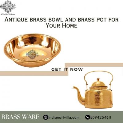 antique brass bowl and brass pot for Your Home