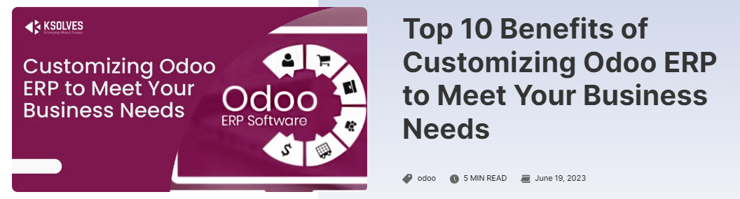 Top 10 Benefits of Customizing Odoo ERP to Meet Your Business Needs - New York Computer