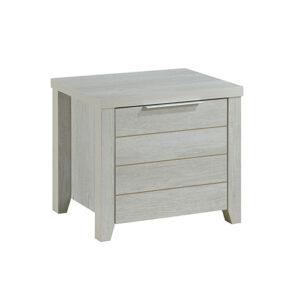 Bedside Table 2 drawers Storage Table Night Stand MDF in White Ash - Brisbane Furniture