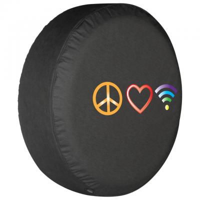 Printed Soft Spare Tire Cover Peace Love & WIFI | Boomerang - Other Other