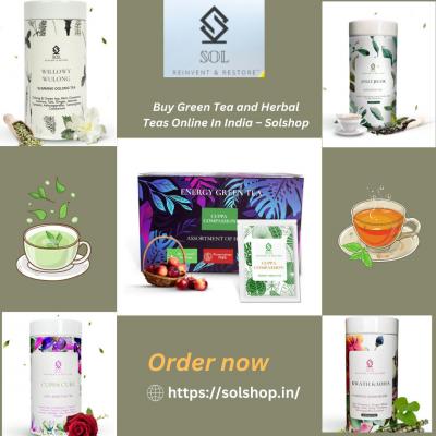 Shop the Finest Selection of Green Tea and Herbal Teas Online in India at Solshop