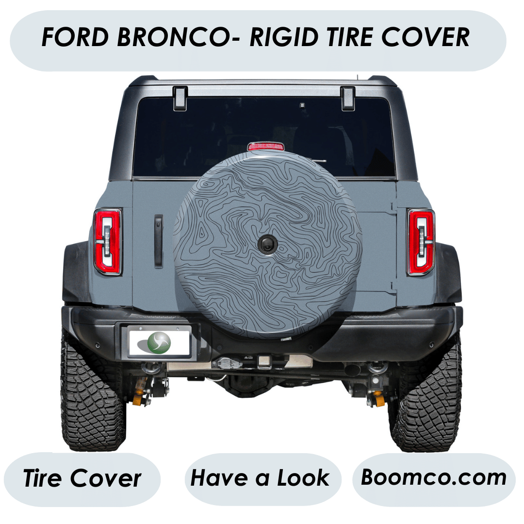Buy Now Ford Bronco Rigid Tire Cover| Topo Map 