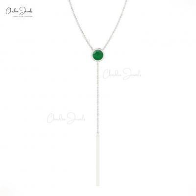 Natural & Unique Emerald Engagement Necklace - New York Jewellery