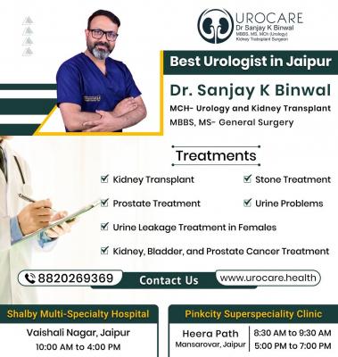 Top Urologist for Kidney Stone Treatment  in Jaipur - Dr. Sanjay K Binwal - Jaipur Health, Personal Trainer